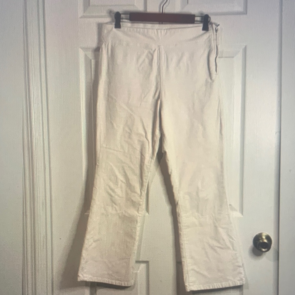 Free People Cream Boot Cut Pants